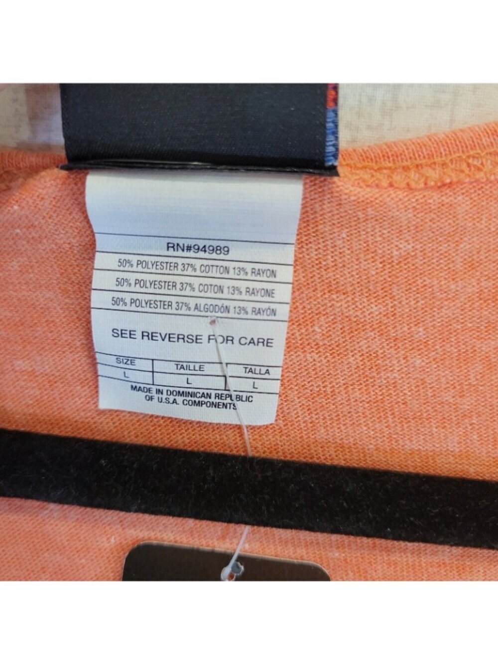 NWT Scoop Neck T Shirt Womens Large Orange Denver Broncos Super Bowl XLVIII NFL - Picture 6 of 9